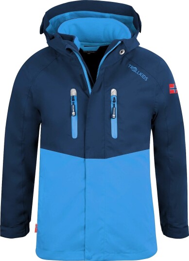 TrollKids Kids Bryggen 3In1 Jacket   NAVY/MEDIUM BLUE   140