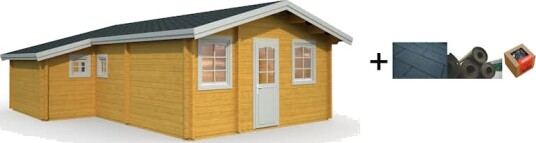Hytte Palmako Emily 42 m2 med Shingel Papp og Spiker