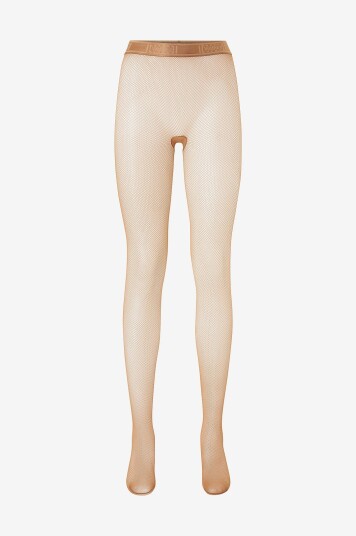 Wolford Strømpebukser Twenties Fishnet Tights Brun