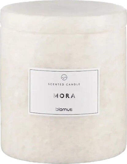 Blomus Scented Travertine Candle   9 Cm Ø 8 Cm   Frabli   Moonbeam   Cream   L 80CM