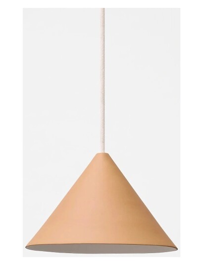 MOEBE Ceramic Cone Pendant Light Ochre Beige 12.5X 19.5X 19.5CM MOEBE Ceramic Cone Pendant Light Ochre Beige 12.5X 19.5X 19.5CM