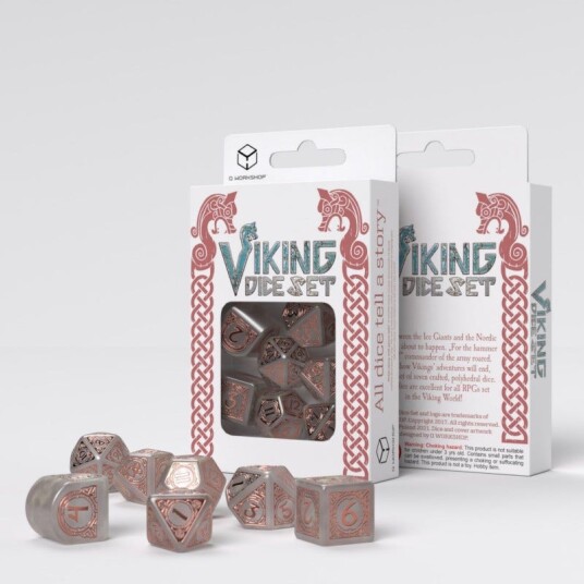 Viking Niflheim Poly Misty /Copper (7) Terningsett - Rollespill fra Outland