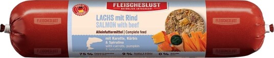 Fleischeslust Våtfôr Classic Laks Med Gulrot Gresskar Og Spirulina Okse 6 X 800 G