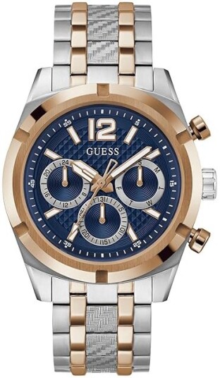 Guess Herreklokke GW0714G3 Blå/Rose gulltonet stål Ø44 mm