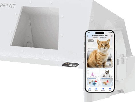 Petkit Purobot Crystal Duo Med Frontinngang (Eu)