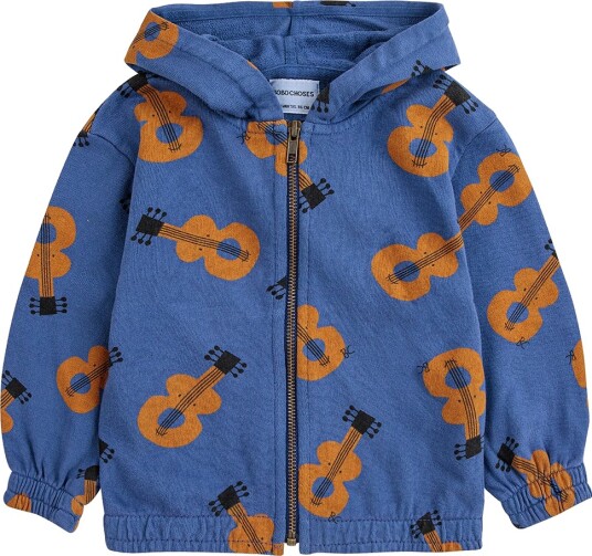 Bobo Choses Genser med Glidelås Navy Blue m. Gitarer Bobo Choses 12 md Cardigan Blå 80