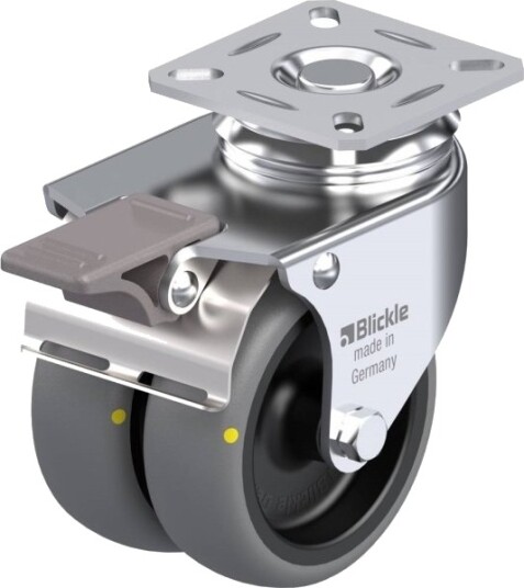 Blickle 693713 Lda-Tpa 75G-Fi-Els Doble Dreiehjul Hjuldiameter 75 Mm Bæreevne (Maks.) 100 Kg 1 Stk