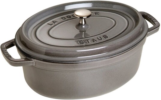 Staub La Cocotte oval gryte støpejern 3,2 L Grafittgrå