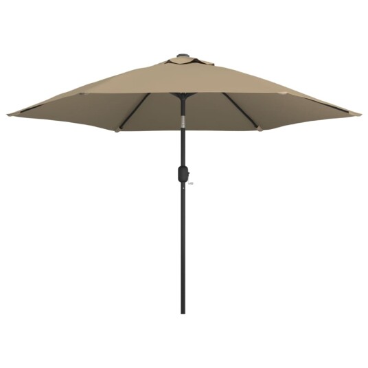vidaXL Parasoll med metallstang 300 cm gråbrun