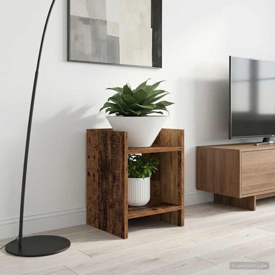 vidaXL Planteholder Gammelt tre 30 x 30 x 40 cm Konstruert tre