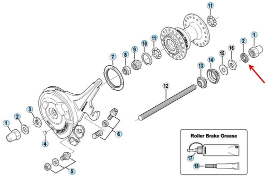 Shimano Låseskive HB IM40