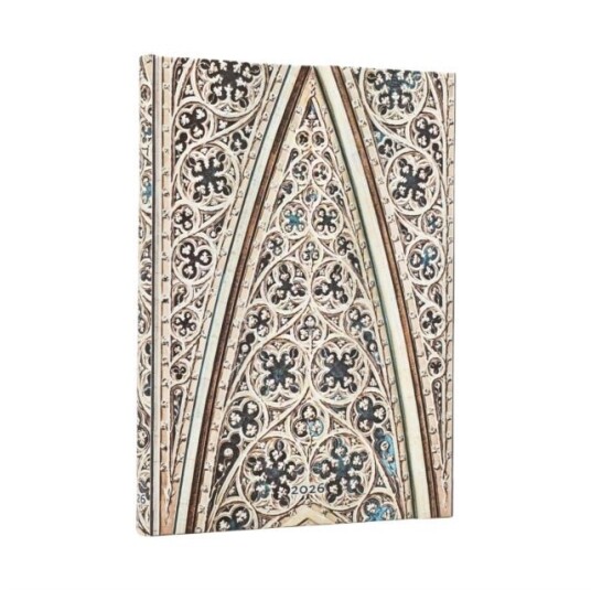 2026 Vault of the Milan Cathedral (Duomo di Milano) Midi 12 month Verso Hardcover Flexi Dayplanner 2026 (Wrap Closure)