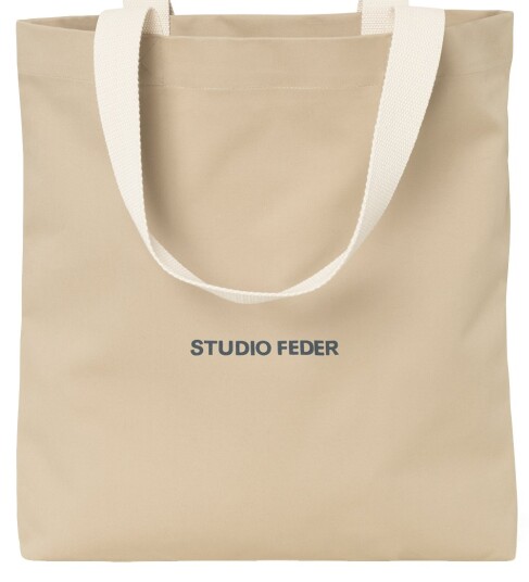 STUDIO FEDER Sigrid Tote Bag - Beige - 41X41CM STUDIO FEDER Sigrid Tote Bag - Beige - 41X41CM