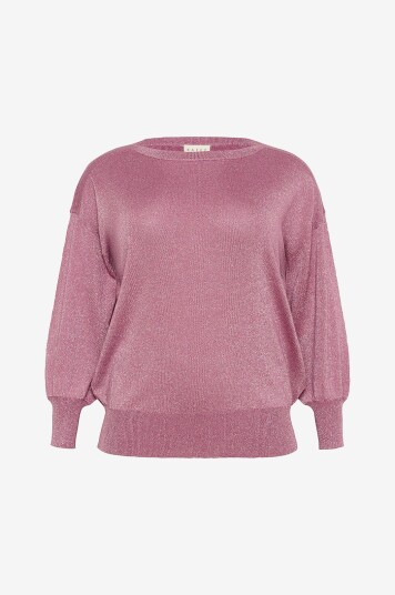 KAFFE Curve Genser kcRegitta Knit Pullover Rosa KAFFE Curve Genser kcRegitta Knit Pullover Rosa