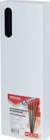 Office Products Innbindingsrygger A4 6 Mm 25 Stk Svarte 100 Stk