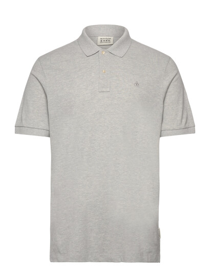 Scotch & Soda Core Logo Pique Polo - Grey - S