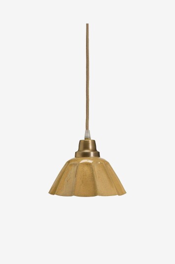 PR Home Liten pendel Ester 17 cm Gul PR Home Liten pendel Ester 17 cm Gul