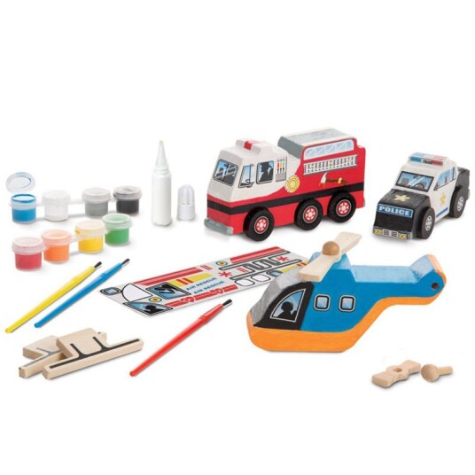 Melissa & Doug Redningskjøretøy Malesett Melissa & Doug Redningskjøretøy Malesett