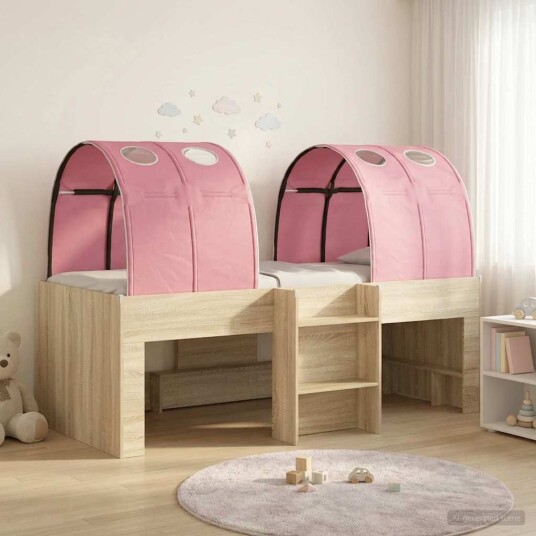 Seng med tunnel 4 pcs Sonoma eik og rosa Konstruert tre