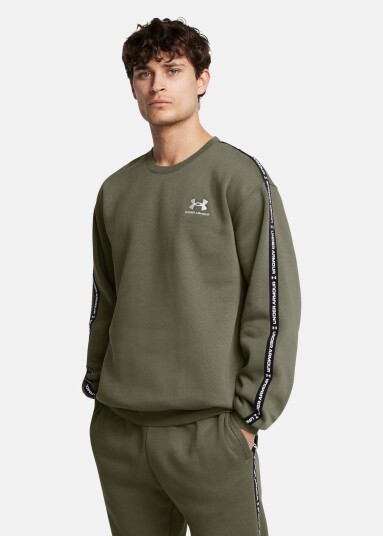 Under Armour Ua Icon Fleece Crew Taping Marine Od Green 4xl Sweatshirts