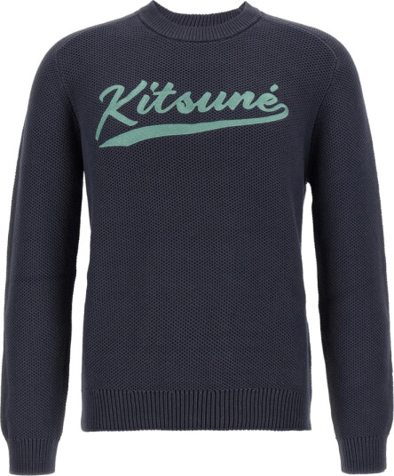 Maison Kitsuné Herre Strikkevarer Grå L,