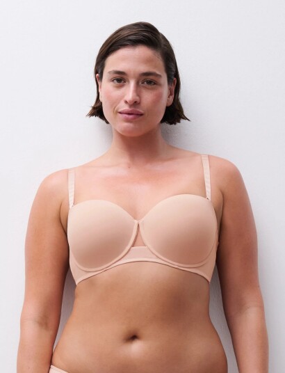 CHANTELLE Halo Bandeau T Shirt Bra Pink D x 85 CHANTELLE Halo Bandeau T Shirt Bra Pink D x 85