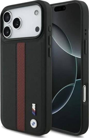 BMW M Perforated Stripe Logo MagSafe Case for iPhone 17 Pro Max Red