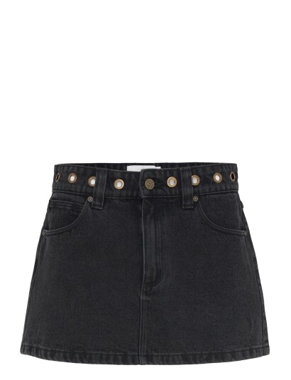 ABRAND 95 Mid Aline Skirt Brie Eyelet Brie Black 30