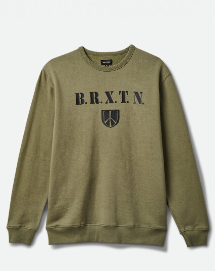 Brixton Peace Shield Crew Oliven