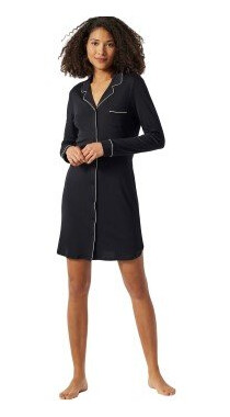 Schiesser Contemporary Nightwear Sleep Shirt Svart 48 Dame Schiesser Contemporary Nightwear Sleep Shirt Svart 48 Dame