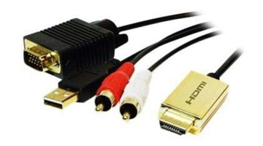 LogiLink HDMI til VGA og Lydkabel 2m Svart