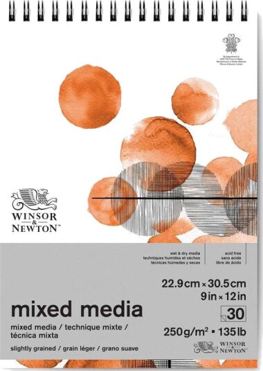 Winsor & Newton Mixed Media Blokk 250 g 23x31 cm 30 Ark