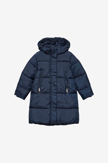 Vero Moda Girl Jakke vmNova Coat Hood GA Girl Blå Vero Moda Girl Jakke vmNova Coat Hood GA Girl Blå