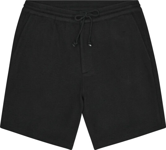 Knowledge Cotton Apparel Ash Comfort Waffle Shorts   Black   S
