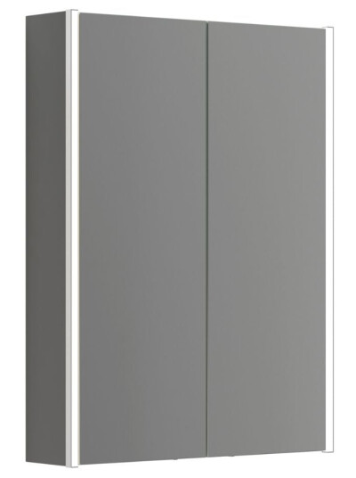 Dansani Inzo Ambi Speilskap 2 Dører B60-100xh80xd15cm Grå Matt / 60cm