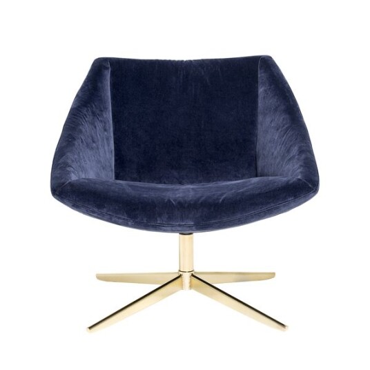 Bloomingville stol Elegant blå polyester