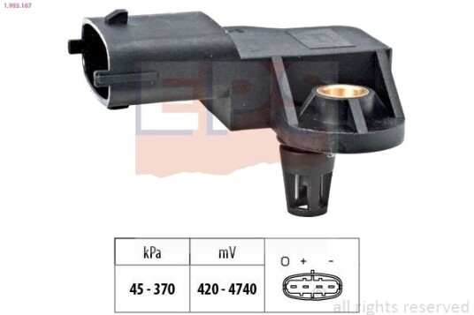 Lufttrykksensor, høydetilpasning EPS 1.993.167