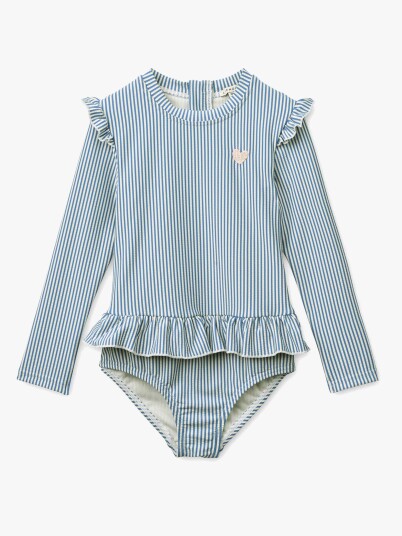 Liewood Sille Seersucker Swimsuit Blue 104
