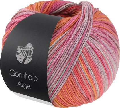 Lana Grossa Gomitolo Alga Garn 2021 Rød Orange Fuchsia Mint Bjørnebær Grå Garn