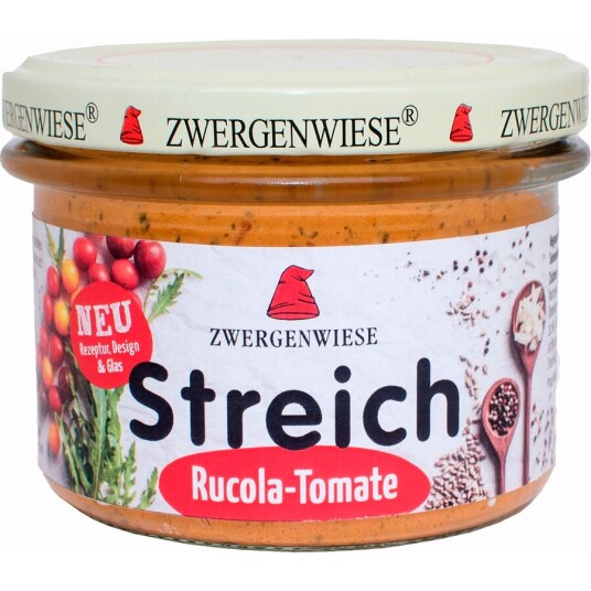Zwergenwiese Streich smørepålegg med ruccola & tomat 180 g Zwergenwiese Streich smørepålegg med ruccola & tomat 180 g