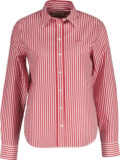Gant Reg Classic Poplin Striped Shirt RUBY RED 42