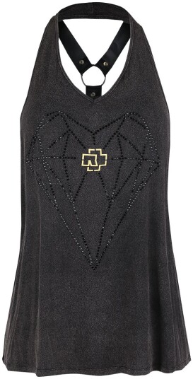 Rammstein Halterneck-topper Diamant S til 3XL Damer gråbrun Rammstein Halterneck-topper Diamant S til 3XL Damer gråbrun