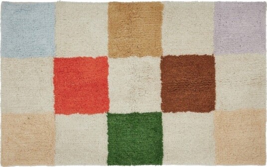 OYOY Sjakk Gulvteppe 48x80 cm Multi i 100% bomull til barnerommet