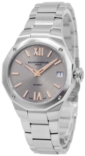 Baume & Mercier Dameklokke M0A10810 Riviera Grå/Stål Ø33 mm