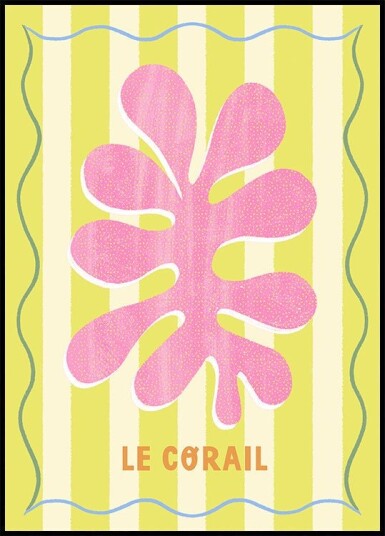 Le Corail Lemon/Cream Poster Plakat / 70x100cm