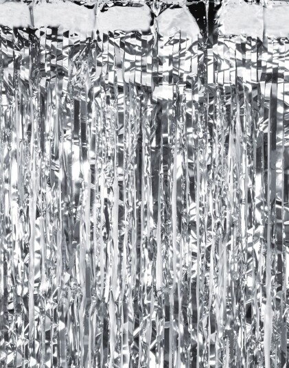 Sølvfarget Metalisk Partygardin/Glittergardin 100x200 cm