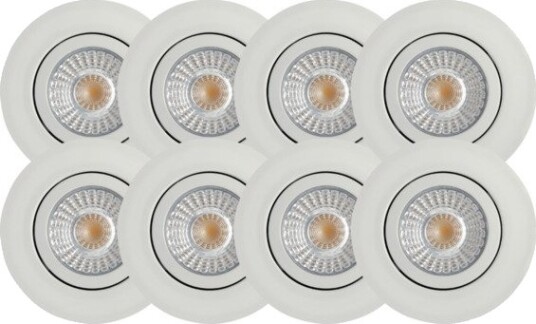 J&El Alto Downlight Matt Hvit 8pk