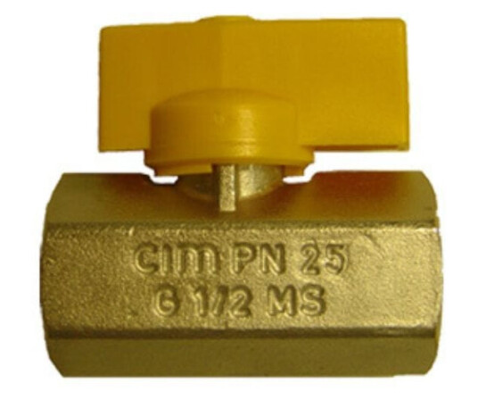 Cimberio CIM 011g Kuleventil for Gass med Vinge 1/2"