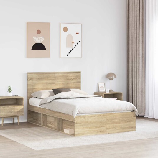  Sengestamme med hodegjerde Sonoma 120 x 200 cm Massiv furu