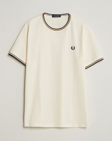 Fred Perry Twin Tipped T Shirt Ecru